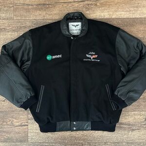 C6 CORVETTE VARSITY WOOL WITH LAMB SLEEVES JACKET Size Medium